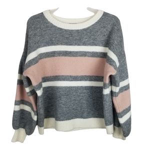 Lumiere Striped Cropped Sweater